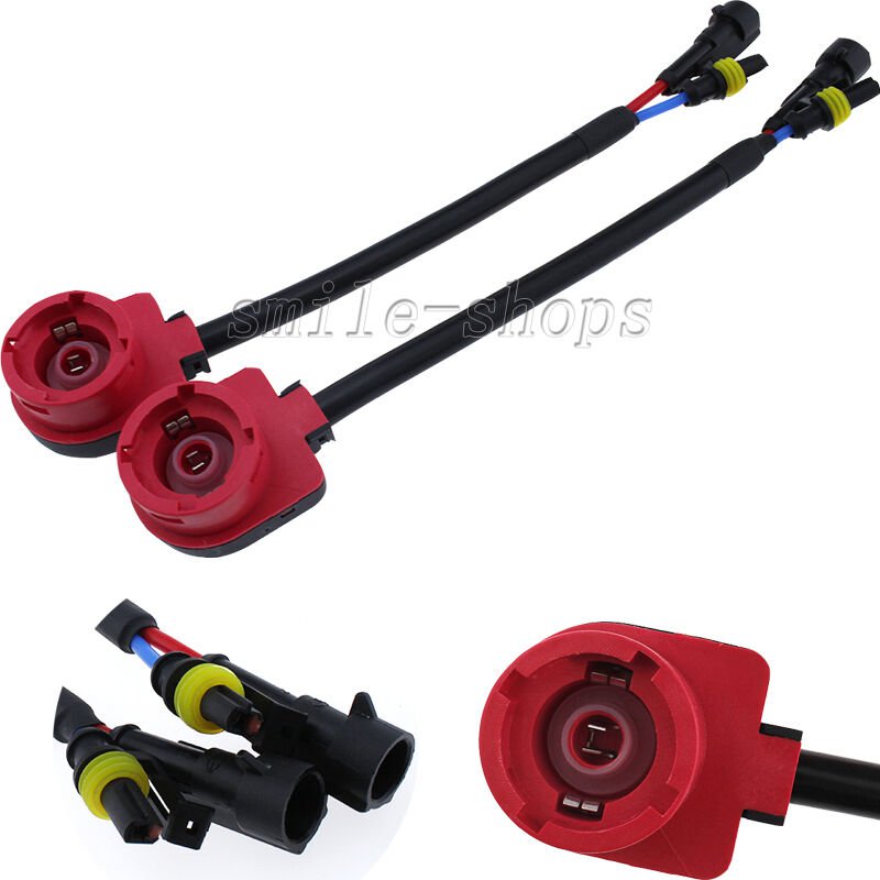 2pcs HID Bulbs Ballasts Converters Adapters Wire Harness for D2S D2R