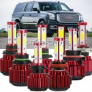 For 2001-2018 GMC Yukon Denali (XL) LED Xenon White KIT Car Headlight Fog Lights