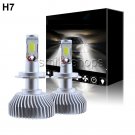 H7 2-Side 6000K 60W 8000LM Car LED Headlight Kit White Lights Bulbs High Power