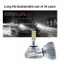 2pcs COB 9005 9145 H10 9140 60W 8000LM LED Headlight Conversion Kit 6000K 2-Side