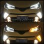 2x White Amber Flexible Trim LED Strip Tube Turn Signal Light Guide Lamp 30CM