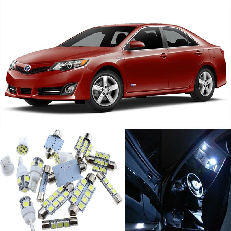 13pcs White interior LED Light Package Kit for Toyota Camry 2012-2014