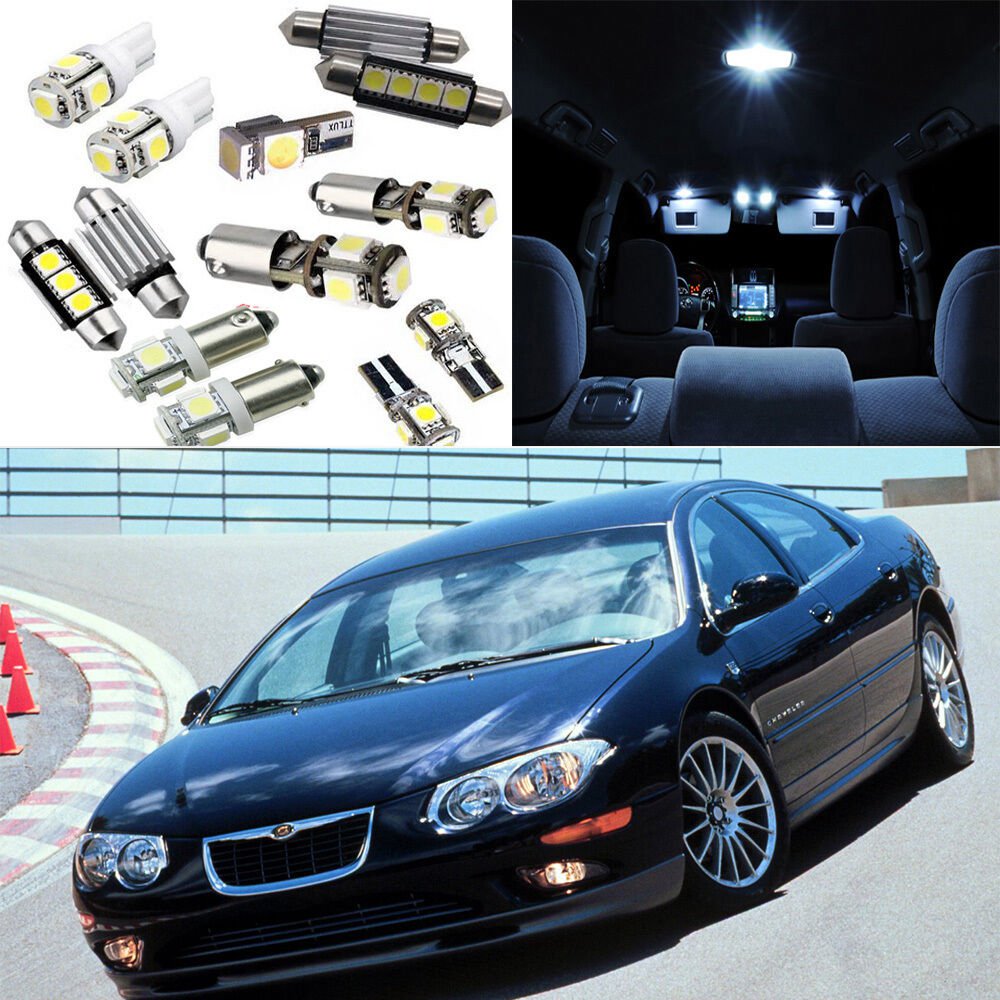 12&Atilde;�white LED Interior light bulb package kit for Chrysler 300 M 1999-2004