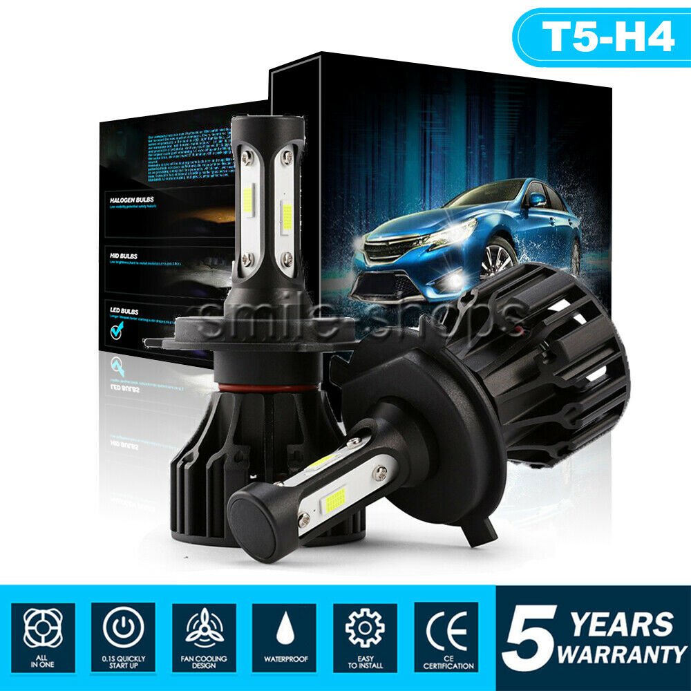 H4 9003 HB2 LED Headlight Bulb Conversion Kit Hi/Low Beam 6000K 243000LM 1620W