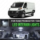 Super 6000K White Car Interior LED Light Kit Pack For 2014-2017 RAM ProMaster