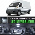 12Pcs Super White Car Interior LED Light Kit Pack For 2014-2017 RAM ProMaster