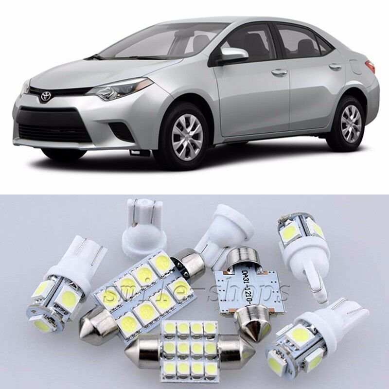 10&Atilde;�Xenon White Interior Light Package Kit for Toyota Corolla 2014-2016