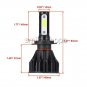 2PCS 1620W 243000LM LED H7 COB Car Headlight Kit 6000K Bright White Light Bulbs