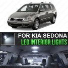 14pcs LED Bright 6000K White Light Interior Package Kit For KIA Sedona 2014-2016