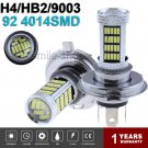 1 pair H4 92 4014 smd LED Super Bright White Car Fog Daytime Running Light Bulbs