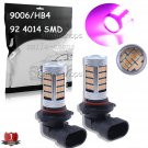 1Pair Purple Pink 9006 HB4 92SMD LED Fog Car Truck Light Driving DRL Bulbs Lamps