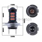 High Power H7 3030 LED Fog Light Bulb Driving Lamp Daytime Running Light Red 2X
