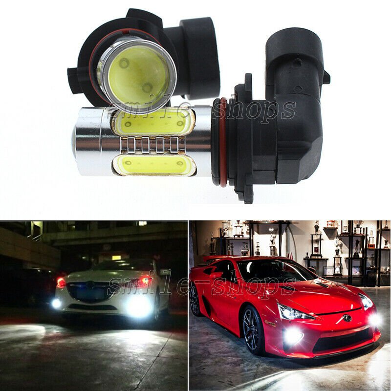 2pcs 9006 7.5W 6000K Xenon White COB LED Fog Light Driving Light DRL Bulbs