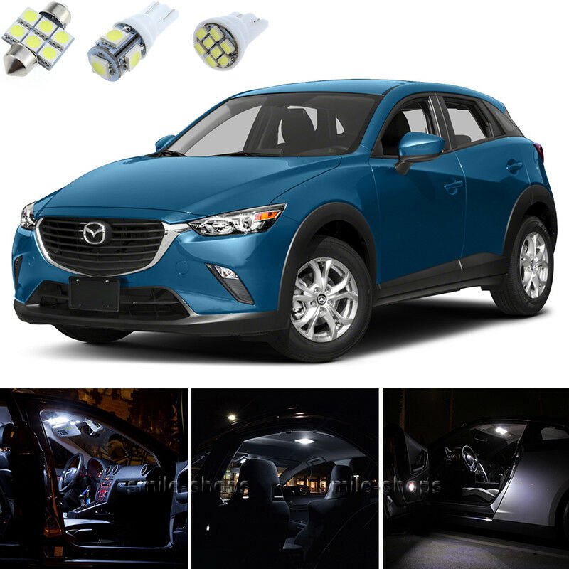 11pcs Xenon White Interior LED Light Package Kit Deal For Mazda 3 2014-2018