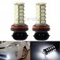 2pcs H11 LED Fog Light Bulbs - 68SMD 6000K Bright White - DRL Driving Light Bulb