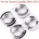 Set Chrome Door Handle Bowl Cover Cup Trim Fit For 2003-2013 Toyota Corolla