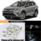 10Pcs 6000K White Interior LED Light Package Kit For 2016-2017 Toyota RAV4
