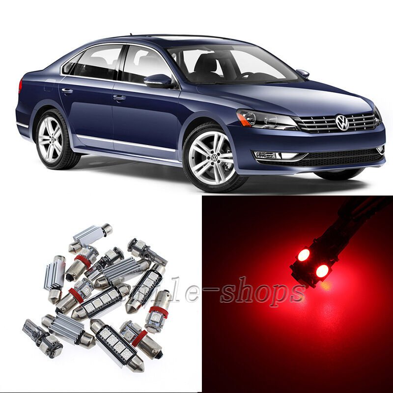Error Free Red 13pcs Interior LED Light Kit for 2011-2014 VW Jetta MK6