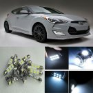 11×Xenon White LED Interior Light Package Kit for Hyundai Veloster 2012-2016