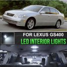 14pcs White LED Interior Light Kit For 1998-2005 Lexus GS300 GS400 GS430 + TOOL