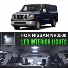 11pcs LED Bright 6000K Light Interior Package Kit For Nissan NV 1500 3500 2016