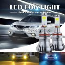 2PCS 9005 24W Dual Color Fog Driving Lights Bulbs H10 9145 Amber Ice Blue White