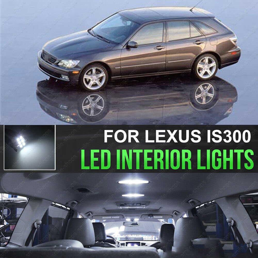 12x Bright White Interior LED Lights Package For 2001 - 2005 Lexus IS300 +TOOL
