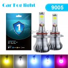 2x 9005 HB3 9145 H10 24W 2400LM COB LED Fog Driving Light Bulb Amber/White/Blue