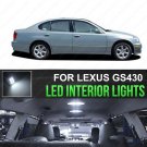 15x 6000K White Interior LED Lights Package Kit For 1998-2005 Lexus GS300 GS430