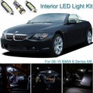 12pcs Xenon White Interior LED Light Package Kir Deal For BMW 6 Series M6 06-10