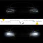 2x Dual Color Headlight Retrofit Switchback LED Strips Tube w/ Amber Turn Signal