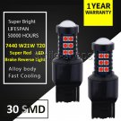2X 7440 T20 W3X16D Red 30SMD 3030 High Power Brake Tail Stop Car LED Light Bulbs