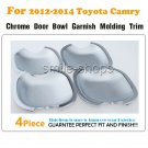 4X FOR TOYOTA CAMRY 2012~2014 CAR CHROME DOOR HANDLE BOWL COVER CUP TRIM INSERT