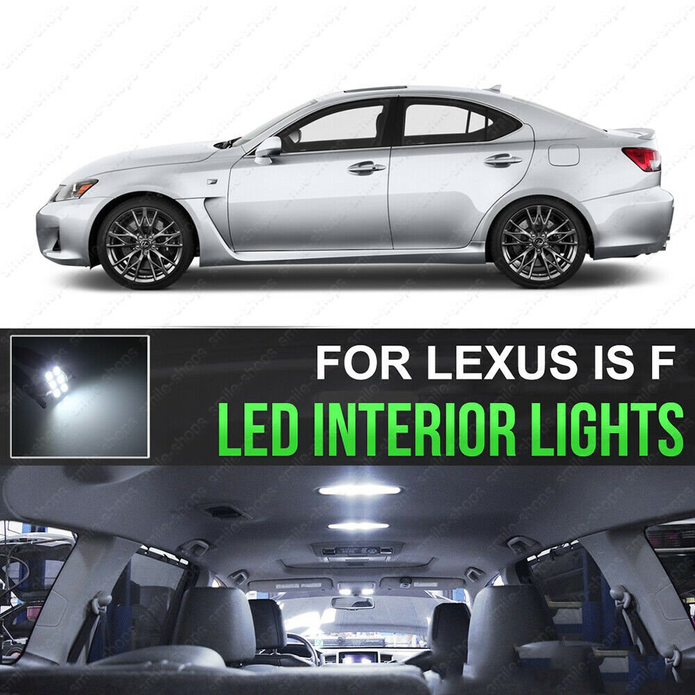 16x 6000K White Interior LED Lights Package For 2006-2012 Lexus IS250 IS350 ISF