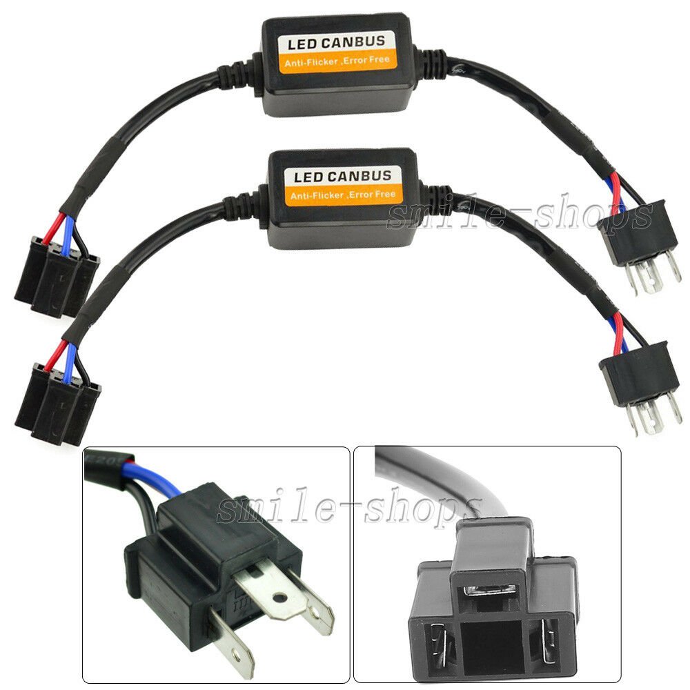 2pcs H4 9003 HB2 LED Load Resistor Decoder Error Free CANBUS Warning Canceller