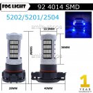 2pcs 5202 Ultra Blue 92 4014 SMD LED Light Bulbs For Fog Light Driving DRL Lamps
