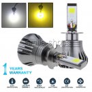 2Pcs H3 24W 2400LM Car COB LED Fog Drive Light Bulb Yellow White Dual Color Lamp