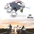35W 6000k White Motorcycle HID Headlight Kit H6 Bi-Xenon High Low Light Bulb Set