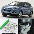 Xenon White 10pcs Interior LED Light Kit for 09-15 Hyundai Tucson + Free Tool