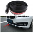 2.5Mx6CM Black Front Bumper Lip Splitter Body Spoiler Protector Rubber Universal