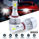 2 x C6 Series 9005 HB3 LED Headlight Kit High Beam 195000LM 6000K HID White COB