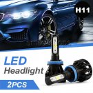 2PCS H11 H9 H8 LED Headlight Bulb Kit Low Beam Fog Light 1620W 6000K 243000LM