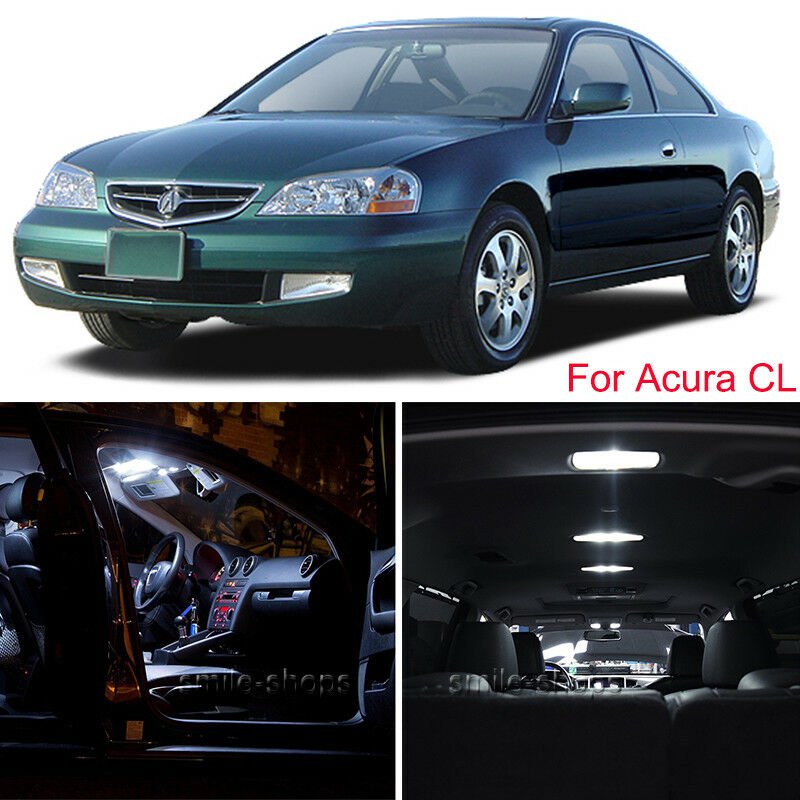 11pcs Cool White Interior LED SMD Light Bulb Package Kit For 2001-2003 Acura CL