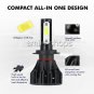 2X H7 COB LED Headlight Kit 1620W 243000LM Hi-Low Beam Bulb Xenon 6000K White T5