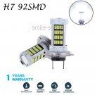 2pcs H7 4014 92SMD LED For Car Fog Driving Light Lamp Bulb Bright White 6000K