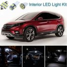 8pcs Bright White Interior LED Light Package Kit Deal For Honda CR-V 2007-2011