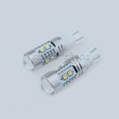 2pcs White 50W T10 High Power Cree LED Light Bulbs Back Up Reverse  Lights