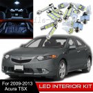 12pcs Interior LED Light Bulbs Package Kit for 2009-2013 Acura TSX White