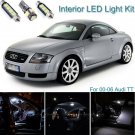 10pcs Xenon White Interior LED Light Package Kit Deal For Audi TT 2000-2006