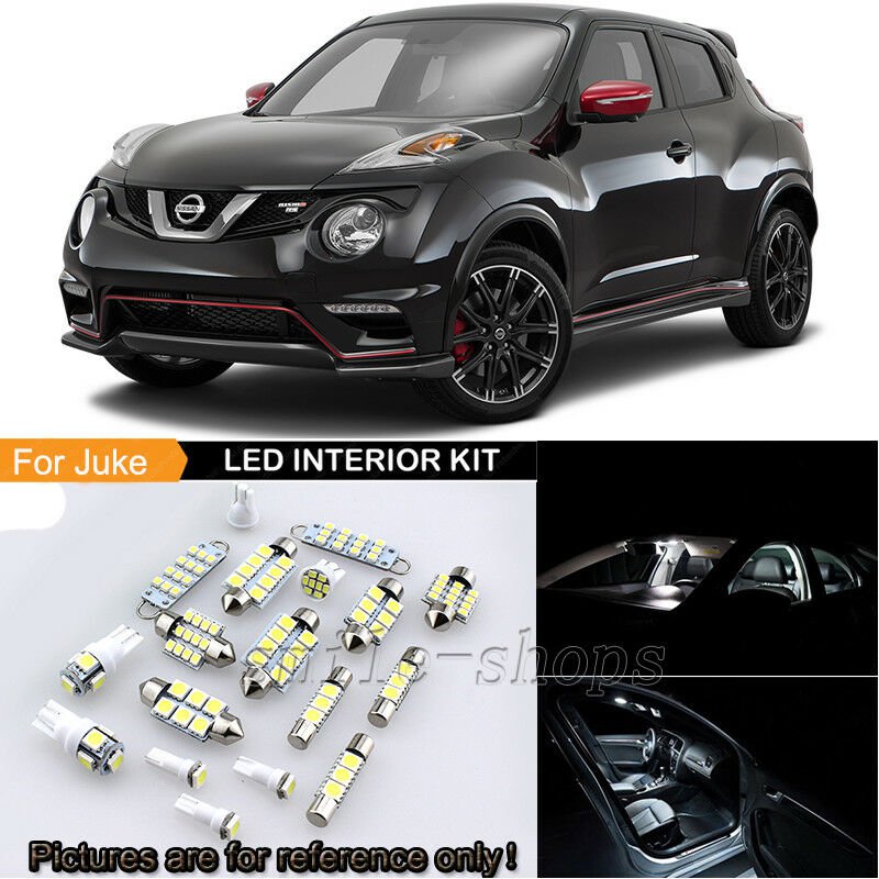 10Pcs 6000K White Interior LED Light Package For 2011-2016 Nissan Juke + Back up